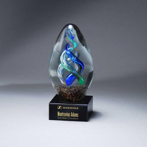 Corporate Awards - Glass Awards - Art Glass Awards - Double Helix Art Glass Award