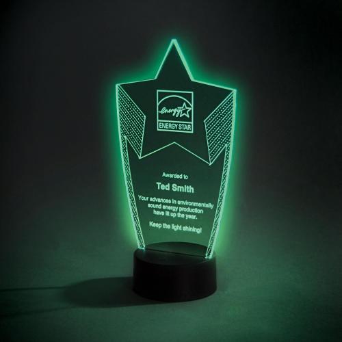 Corporate Awards - Acrylic Awards - Light Up Star Award