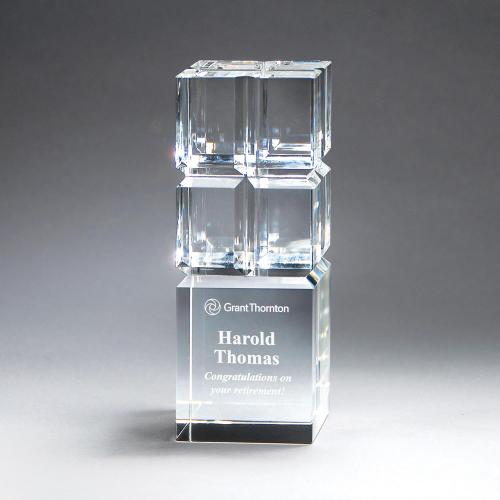 Corporate Awards - Crystal Awards - Cubism Crystal Award