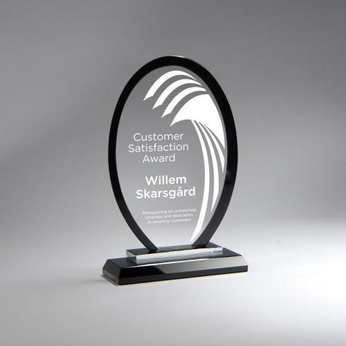 Corporate Awards - Crystal Awards - Black Oval Award
