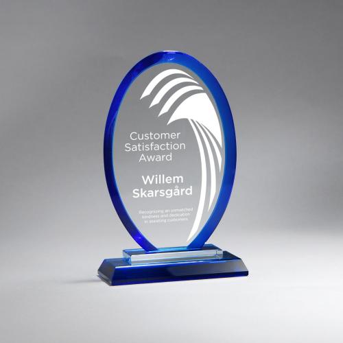 Corporate Awards - Crystal Awards - Blue Oval Award