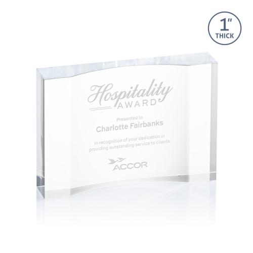 Corporate Awards - Acrylic Awards - Langworth Clear Rectangle Acrylic Award