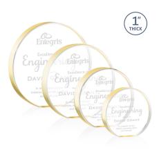 Employee Gifts - Narita Gold Circle Acrylic Award