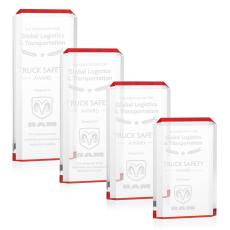 Employee Gifts - Powell Red Rectangle Acrylic Award