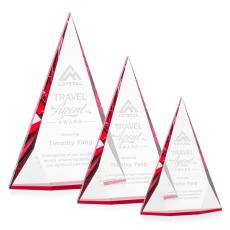 Employee Gifts - Rochester Red Pyramid Crystal Award