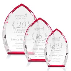 Employee Gifts - Wilton Red Arch & Crescent Crystal Award