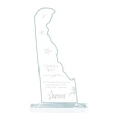 Employee Gifts - State Map  Delaware Abstract / Misc Glass Award