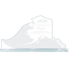 Employee Gifts - State Map  Alaska Abstract / Misc Glass Award