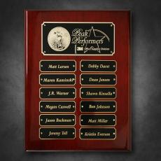 Employee Gifts - Rosewood Piano Finish Perpetual Plaque