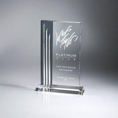 Corporate Awards - Acrylic Corporate Awards - Gunmetal Ascension Tower Acrylic Award