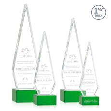 Employee Gifts - Springfield Green on Hancock Base Crystal Award