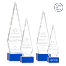 Employee Gifts - Springfield Blue on Hancock Base Crystal Award