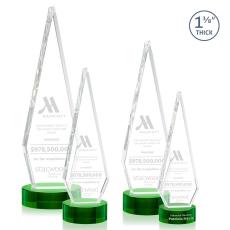 Employee Gifts - Springfield Green on Stanrich Base Crystal Award