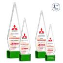 Springfield Full Color Green on Paragon Base Crystal Award