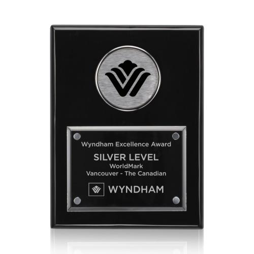 Corporate Awards - Award Plaques - Jansenn Plaque - Black/Chrome