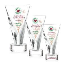 Employee Gifts - Mustico Full Color Clear Abstract / Misc Crystal Award