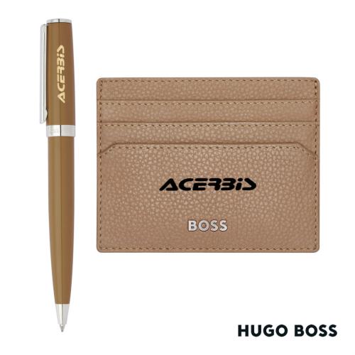 Corporate Recognition Gifts - Executive Gifts - Hugo Boss® Ballpoint Pen & Card Holder Set