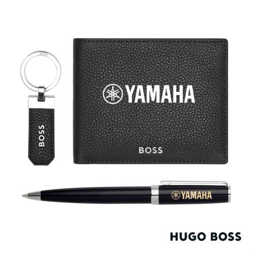 Corporate Recognition Gifts - Executive Gifts - Hugo Boss® Ballpoint Pen, Key Ring & Wallet Set