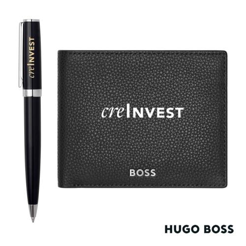 Corporate Recognition Gifts - Executive Gifts - Hugo Boss® Ballpoint Pen & Wallet Set