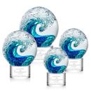 Surfside Clear on Marvel Base Spheres Glass Award