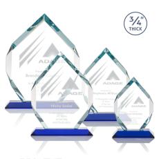 Employee Gifts - Royal Diamond Blue Crystal Award