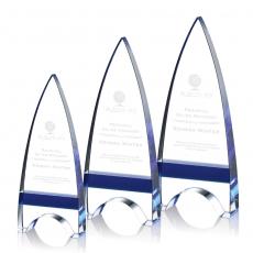 Employee Gifts - Kent Blue Arch & Crescent Crystal Award