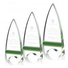 Employee Gifts - Kent Green Arch & Crescent Crystal Award