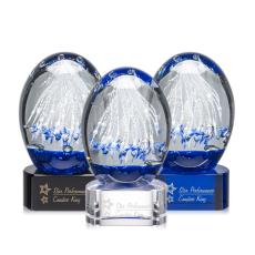 Employee Gifts - Starburst Oval Glass on Paragon Base Award