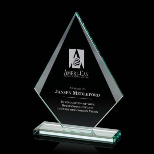 Corporate Awards - Glass Awards - Jade Glass Awards - Rideau Jade Diamond Glass Award