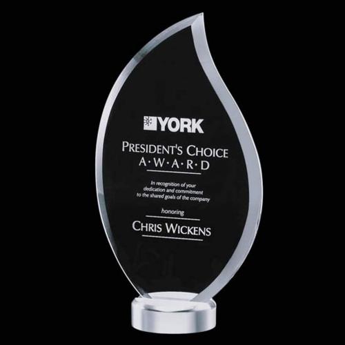 Corporate Awards - Crystal Awards - Crystal Flame Awards - Bentworth Flame Glass Award