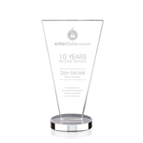 Corporate Awards - Crystal Awards - Burney Clear Abstract / Misc Crystal Award