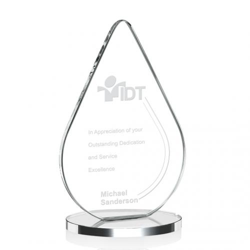 Corporate Awards - Crystal Awards - Glenhazel Starfire Flame Crystal Award