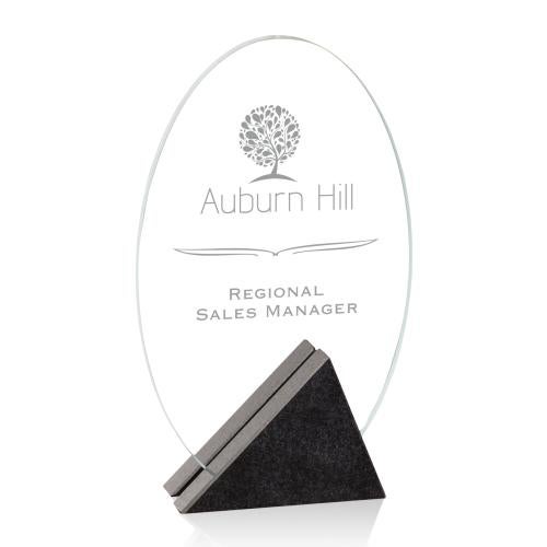 Corporate Awards - Award Plaques - Marble and Stone Plaques - Baranek Circle Crystal Award