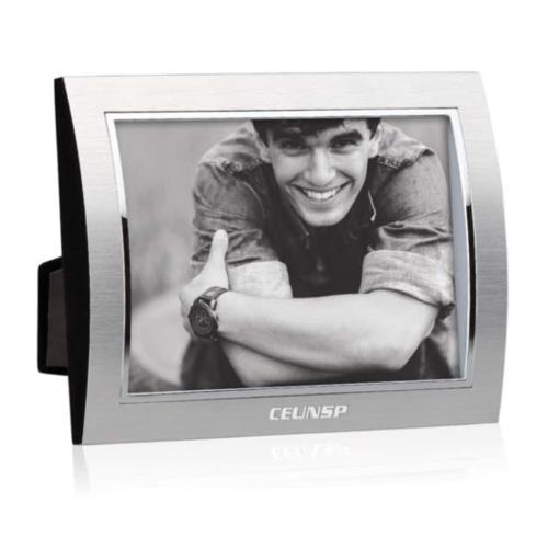 Corporate Recognition Gifts - Picture Frames - Curvo Frame - Silver/Silver