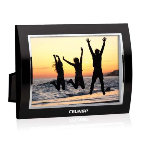 Corporate Recognition Gifts - Picture Frames - Curvo Frame - Black/Silver