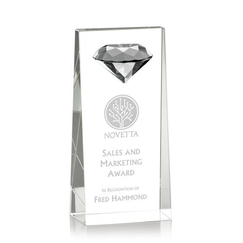 Corporate Awards - Crystal Awards - Crystal Pillar Awards - Balmoral Gemstone Diamond Obelisk Crystal Award