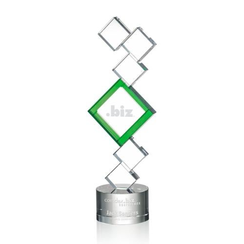 Corporate Awards - Glass Awards - Colored Glass Awards - Buckingham Crystal Award