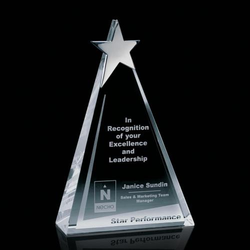 Corporate Awards - Crystal Awards - Crystal Star Awards - Eglinton Star Pyramid Crystal Award