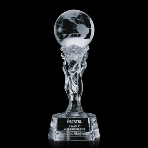 Corporate Awards - Sales Awards - Athena Globe Spheres Crystal Award