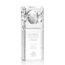 Waterloo Globe Rectangle Crystal Award