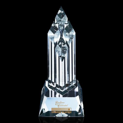 Corporate Awards - Crystal Awards - Crystal Pillar Awards - Ashwood Tower Obelisk Crystal Award