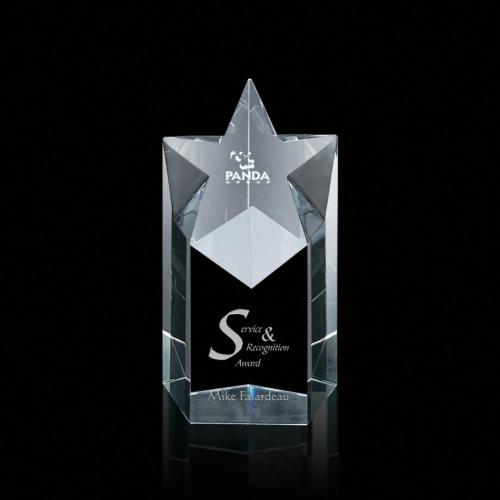 Corporate Awards - Crystal Awards - Crystal Pillar Awards - Star Tower Obelisk Crystal Award