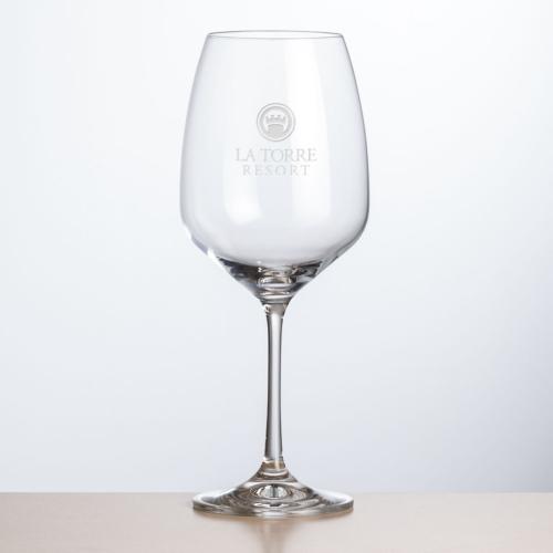 Corporate Recognition Gifts - Etched Barware - Wine Glasses - Oldham Wine - Deep Etch 