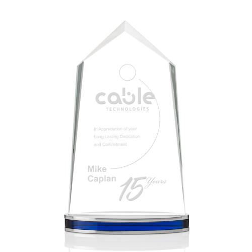 Corporate Awards - Glass Awards - Colored Glass Awards - Swansea Arch & Crescent Crystal Award