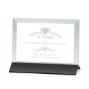 Rainsworth Jade/Black (Horizontal) Rectangle Glass Award