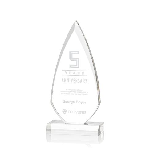 Corporate Awards - Crystal Awards - Crystal Flame Awards - Vanderbilt Flame Acrylic Award