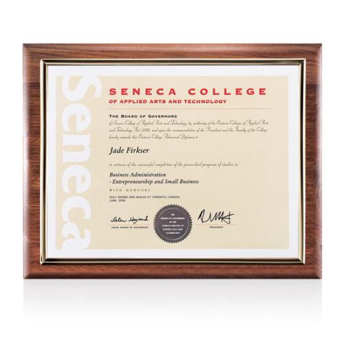 Corporate Awards - Certificate Frames - Sedgewick Certificate Holder