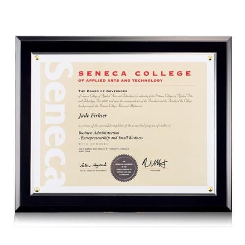 Corporate Awards - Certificate Frames - Walcourt Certificate Holder - Plexiglass