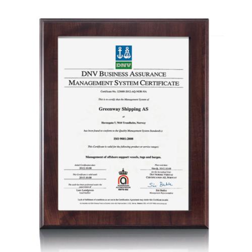 Corporate Awards - Certificate Frames - Dovercourt Cretificate Frame