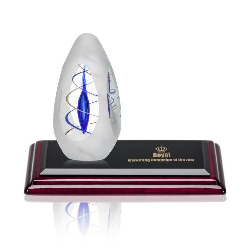 Corporate Awards - Modern Awards - Sagittarius Glass on Rosewood Base Award